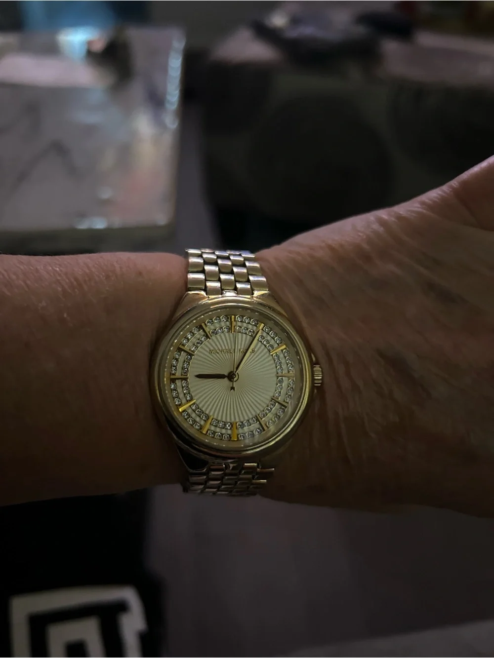 Michael Kors Goldtone Crystal Darci/Channing Watch MK3421 - Needs Battery